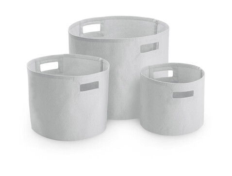 Westford Mill Canvas Storage Tubs, Light Grey, M bedrucken, Art.-Nr. 906281384