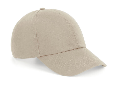 Beechfield Organic Cotton 6 Panel Cap, Sand, One Size bedrucken, Art.-Nr. 906697410