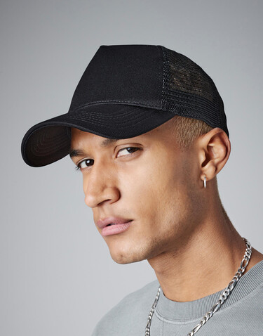 Beechfield Microknit Snapback Trucker, French Navy, One Size bedrucken, Art.-Nr. 907692010