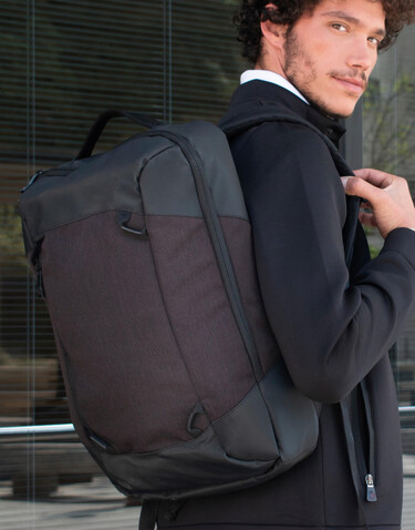 Shugon Luxembourg Vital Laptop Backpack, Black Melange, One Size bedrucken, Art.-Nr. 914381060