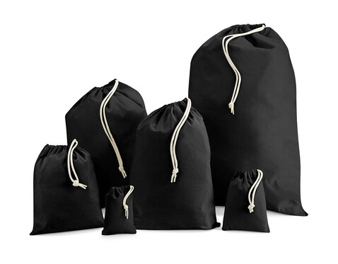 Westford Mill Recycled Cotton Stuff Bag, Black, S bedrucken, Art.-Nr. 915281013