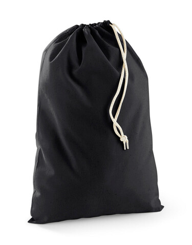 Westford Mill Recycled Cotton Stuff Bag, Black, S bedrucken, Art.-Nr. 915281013