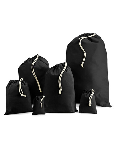 Westford Mill Recycled Cotton Stuff Bag, Black, S bedrucken, Art.-Nr. 915281013