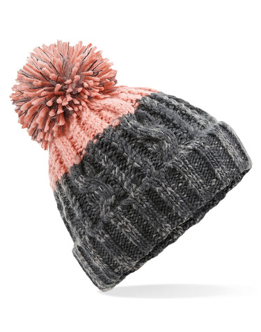 Beechfield Apres Beanie, Oxford Navy/Fire Red, One Size bedrucken, Art.-Nr. 921692760