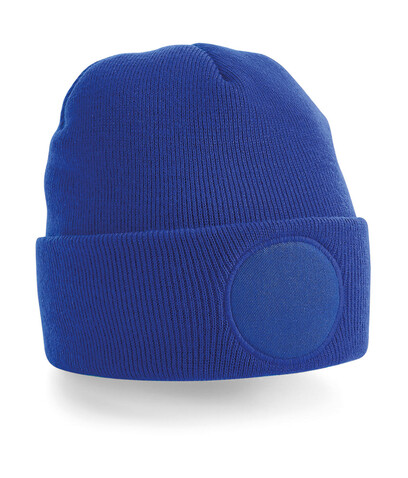 Beechfield Circular Patch Beanie, Bright Royal, One Size bedrucken, Art.-Nr. 922693060