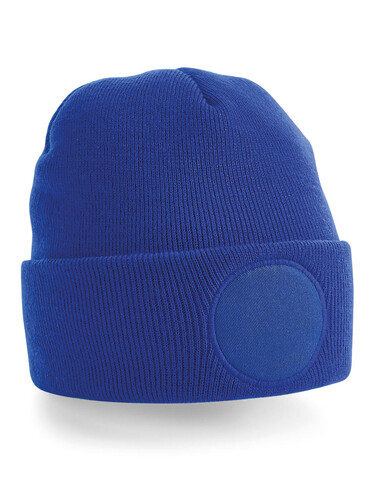 Beechfield Circular Patch Beanie, Bright Royal, One Size bedrucken, Art.-Nr. 922693060