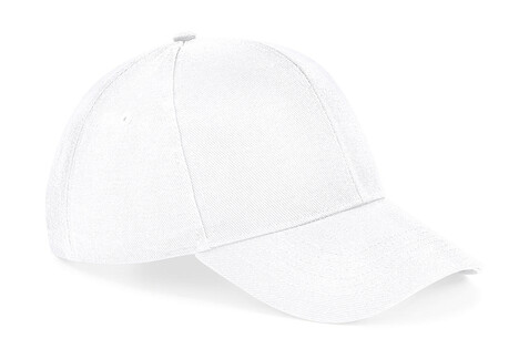Beechfield Ultimate 6 Panel Cap, White, One Size bedrucken, Art.-Nr. 927690000
