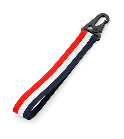 Bag Base Brandable Key Clip, Red/White/Navy, One Size bedrucken, Art.-Nr. 928294880