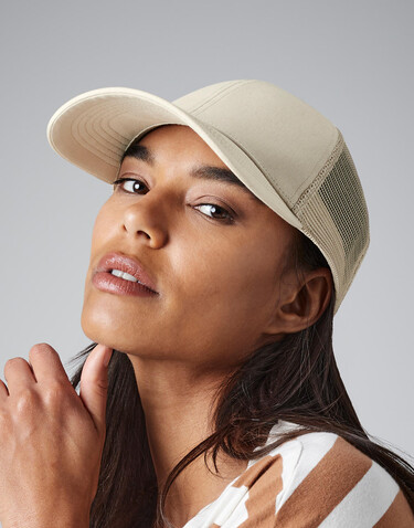 Beechfield Organic Cotton Trucker, Sand, One Size bedrucken, Art.-Nr. 929697410