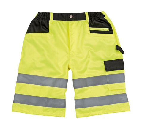 Result Safety Cargo Shorts, Fluorescent Yellow, S bedrucken, Art.-Nr. 931336053