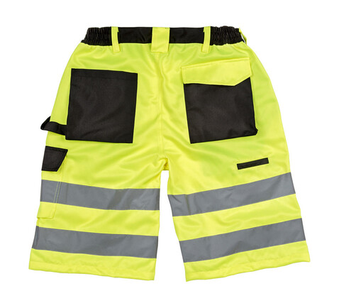 Result Safety Cargo Shorts, Fluorescent Yellow, S bedrucken, Art.-Nr. 931336053