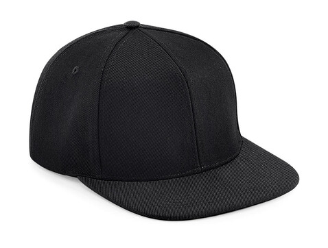 Beechfield Original Flat Peak 6 Panel Snapback, Black/Black, One Size bedrucken, Art.-Nr. 935691520