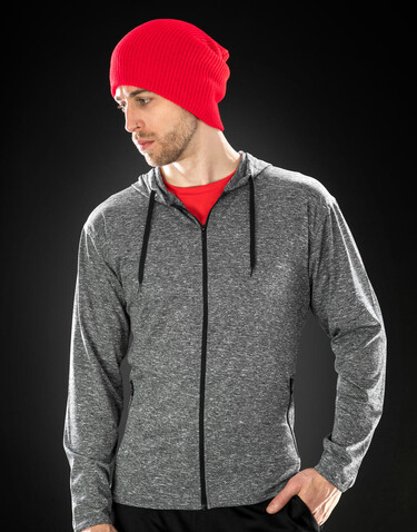 Result Men`s Hooded Tee-Jacket, Marl Grey, 2XL bedrucken, Art.-Nr. 936331187