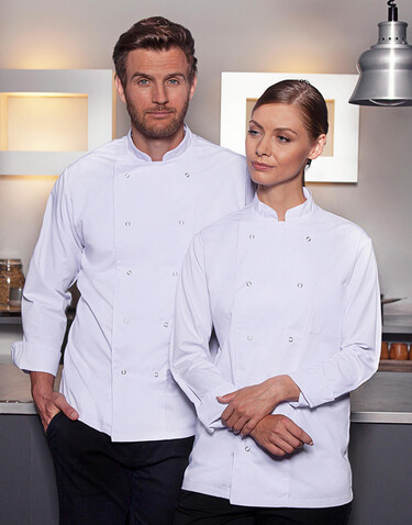 Karlowsky Chef Jacket Basic Unisex, Black, 3XL bedrucken, Art.-Nr. 936671018