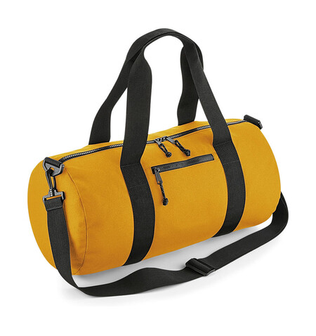 Bag Base Recycled Barrel Bag, Mustard, One Size bedrucken, Art.-Nr. 940296450