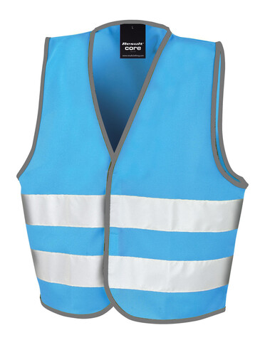 Result Junior Enhanced Visibility Vest, Sky Blue, M (7-9) bedrucken, Art.-Nr. 954333204