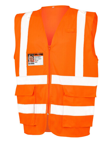 Result Executive Cool Mesh Safety Vest, Fluorescent Orange, S bedrucken, Art.-Nr. 955334053