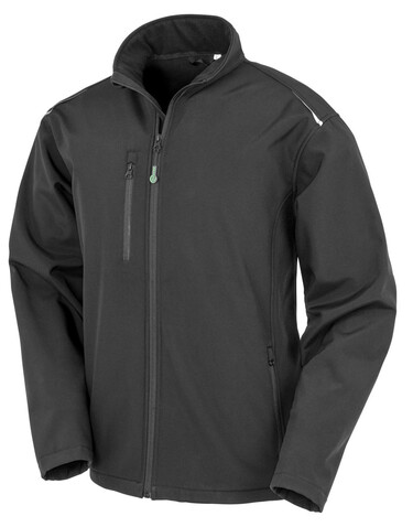 Result Recycled 3-Layer Printable Softshell Jacket, Black, XS bedrucken, Art.-Nr. 956331012