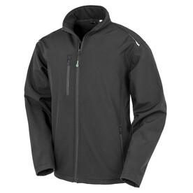 Result Recycled 3-Layer Printable Softshell Jacket, Black, XS bedrucken, Art.-Nr. 956331012