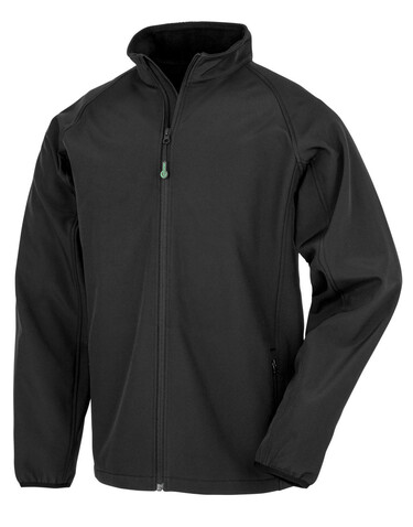 Result Men`s Recycled 2-Layer Printable Softshell Jacket, Black, S bedrucken, Art.-Nr. 957331013