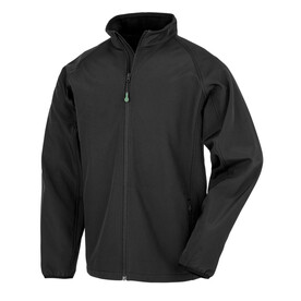 Result Men`s Recycled 2-Layer Printable Softshell Jacket, Black, S bedrucken, Art.-Nr. 957331013