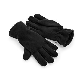 Beechfield Recycled Fleece Gloves, Black, S/M bedrucken, Art.-Nr. 958691011