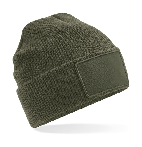 Beechfield Removable Patch Thinsulate™ Beanie, Black, One Size bedrucken, Art.-Nr. 974691010