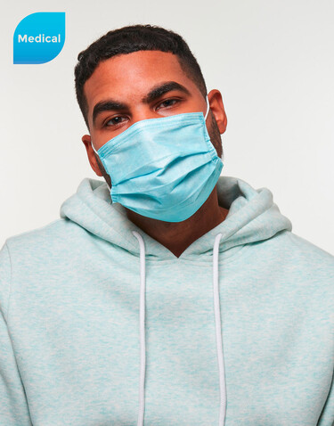 Virshields Medical Face Mask Type IIR, Blue, One Size bedrucken, Art.-Nr. 999633010