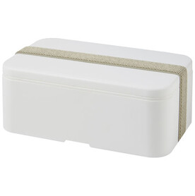 MIYO Lunchbox, weiss, kieselgrau bedrucken, Art.-Nr. 22040001