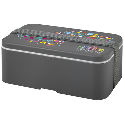 MIYO Lunchbox, grau, grau bedrucken, Art.-Nr. 22040082