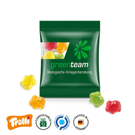 Fruchtgummi Minitüte 10g, "Glücks-/Sparschwein", kompostierbare Folie, transparent bedrucken, Art.-Nr. 1021.00039 Fruchtgummi Minitüte 10g, "Glücks-/Sparschwein", kompostierbare Folie, transparent bedrucken, Art.-Nr. 1021.00039