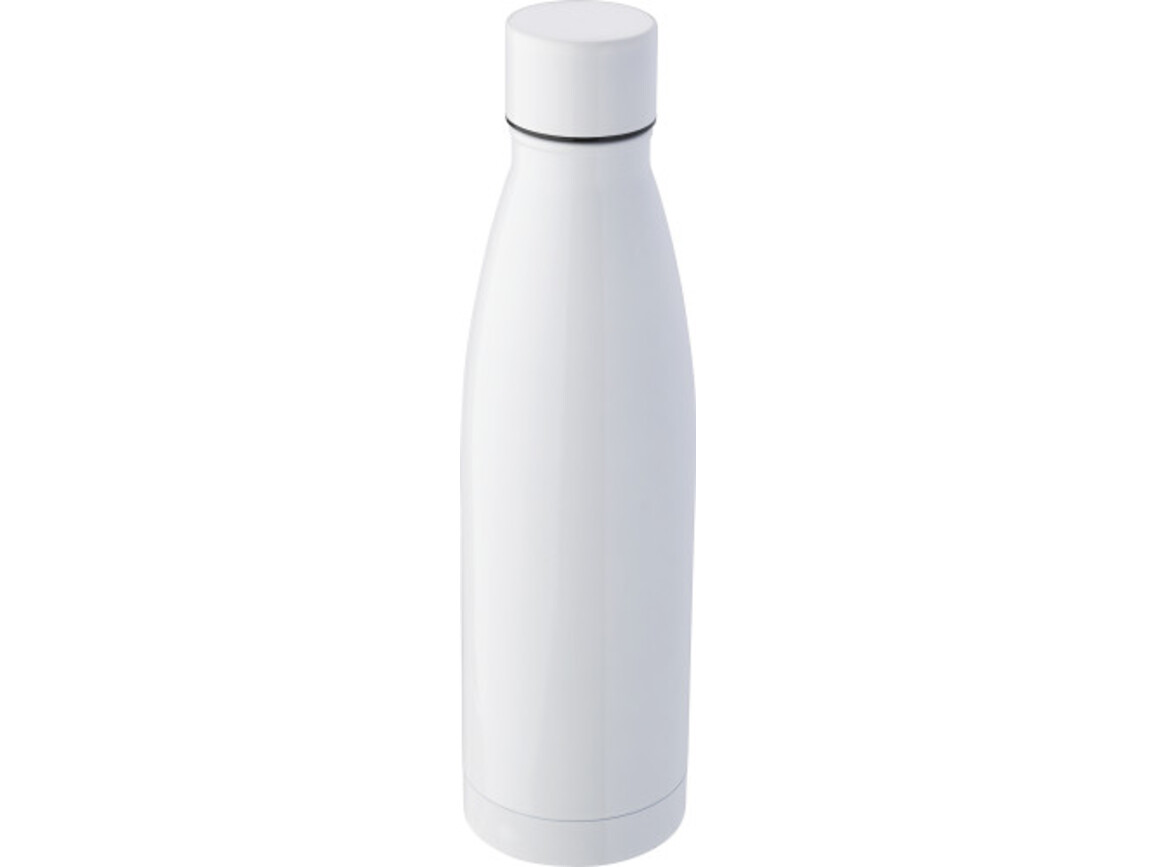 Doppelwandige Trinkflasche aus Edelstahl Marcelino – Weiß bedrucken, Art.-Nr. 002999999_835488