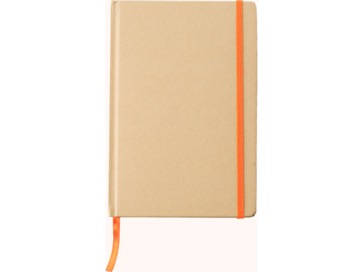Notizbuch aus recyceltem Papier (A5) Gianni – Orange bedrucken, Art.-Nr. 007999999_818553
