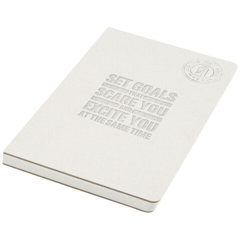 Dairy Dream A5 Notizbuch aus recyceltem Milchkarton, offwhite bedrucken, Art.-Nr. 10778502