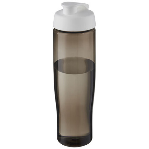H2O Active® Eco Tempo 700 ml Sportflasche mit Klappdeckel, weiss, kohle bedrucken, Art.-Nr. 21044801