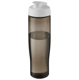 H2O Active® Eco Tempo 700 ml Sportflasche mit Klappdeckel, weiss, kohle bedrucken, Art.-Nr. 21044801