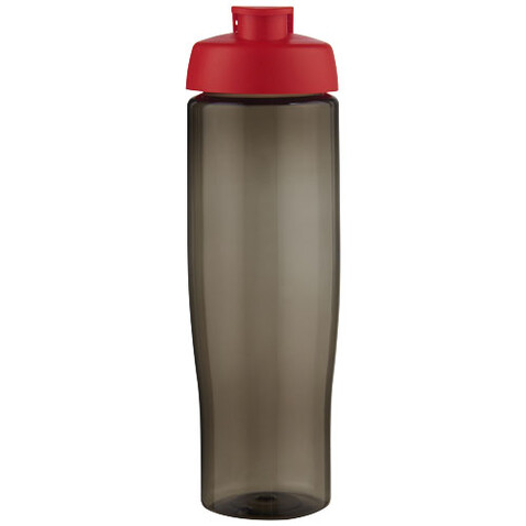 H2O Active® Eco Tempo 700 ml Sportflasche mit Klappdeckel, rot, kohle bedrucken, Art.-Nr. 21044821