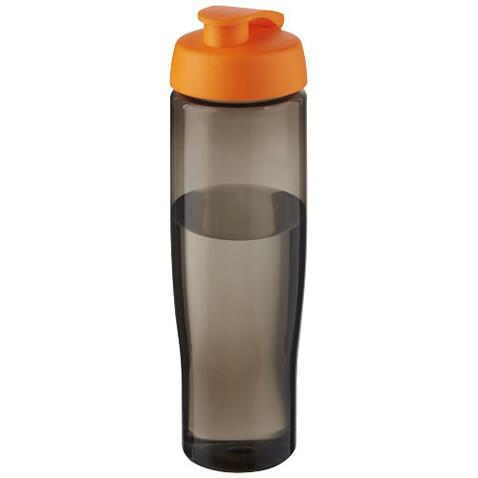 H2O Active® Eco Tempo 700 ml Sportflasche mit Klappdeckel, orange, kohle bedrucken, Art.-Nr. 21044831