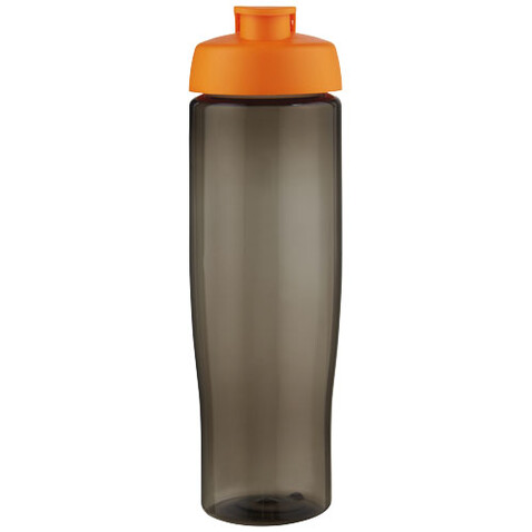 H2O Active® Eco Tempo 700 ml Sportflasche mit Klappdeckel, orange, kohle bedrucken, Art.-Nr. 21044831