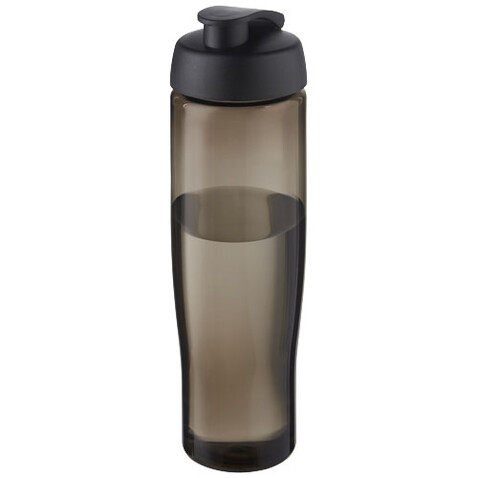 H2O Active® Eco Tempo 700 ml Sportflasche mit Klappdeckel, schwarz, kohle bedrucken, Art.-Nr. 21044890
