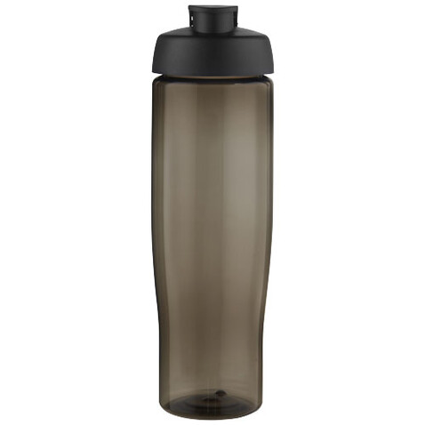 H2O Active® Eco Tempo 700 ml Sportflasche mit Klappdeckel, schwarz, kohle bedrucken, Art.-Nr. 21044890