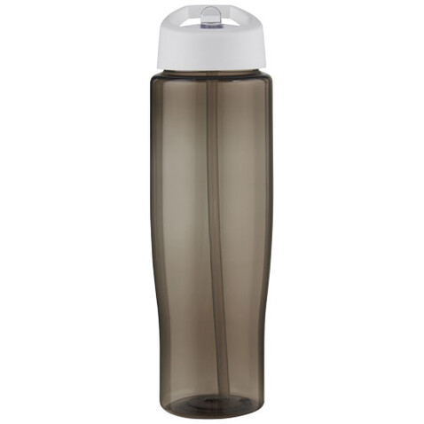H2O Active® Eco Tempo 700 ml Sportflasche mit Ausgussdeckel, weiss, kohle bedrucken, Art.-Nr. 21044901