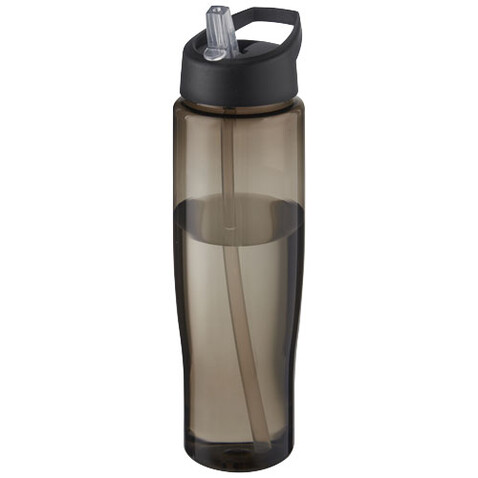 H2O Active® Eco Tempo 700 ml Sportflasche mit Ausgussdeckel, schwarz, kohle bedrucken, Art.-Nr. 21044990