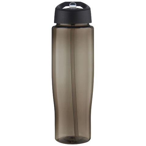 H2O Active® Eco Tempo 700 ml Sportflasche mit Ausgussdeckel, schwarz, kohle bedrucken, Art.-Nr. 21044990