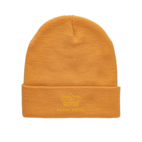 Impact Polylana® Beanie mit AWARE™ Tracer sundial orange bedrucken, Art.-Nr. P453.488