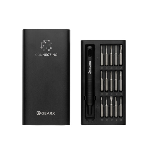 Gear X 31-in-1 Präzisions-Schraubendreher-Satz schwarz bedrucken, Art.-Nr. P221.531