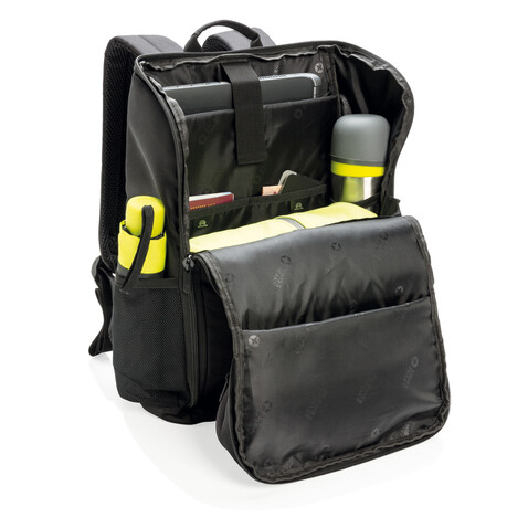 Swiss Peak AWARE™ Easy Access 15.6&quot; Laptop-Rucksack schwarz bedrucken, Art.-Nr. P763.111