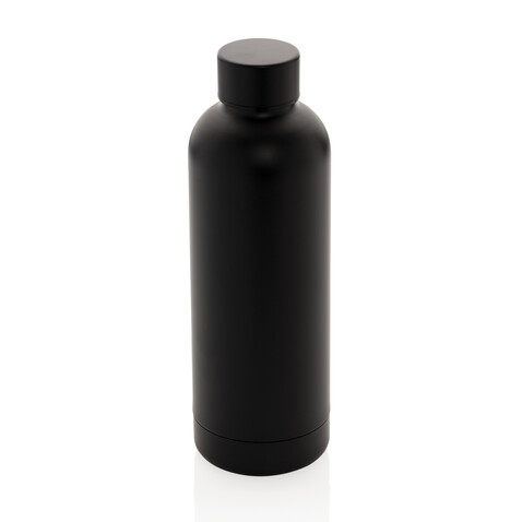 Impact Vakuumflasche aus RCS recyceltem Stainless-Steel schwarz bedrucken, Art.-Nr. P435.701