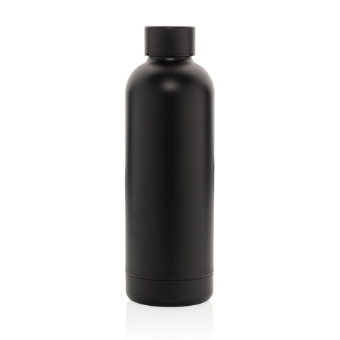 Impact Vakuumflasche aus RCS recyceltem Stainless-Steel schwarz bedrucken, Art.-Nr. P435.701