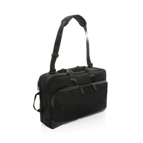 Swiss Peak AWARE™ Executive 2-in-1 Laptop-Rucksack schwarz bedrucken, Art.-Nr. P762.711